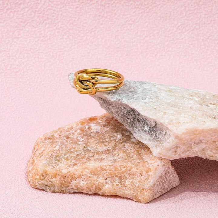 The Celeste Double Knot Ring