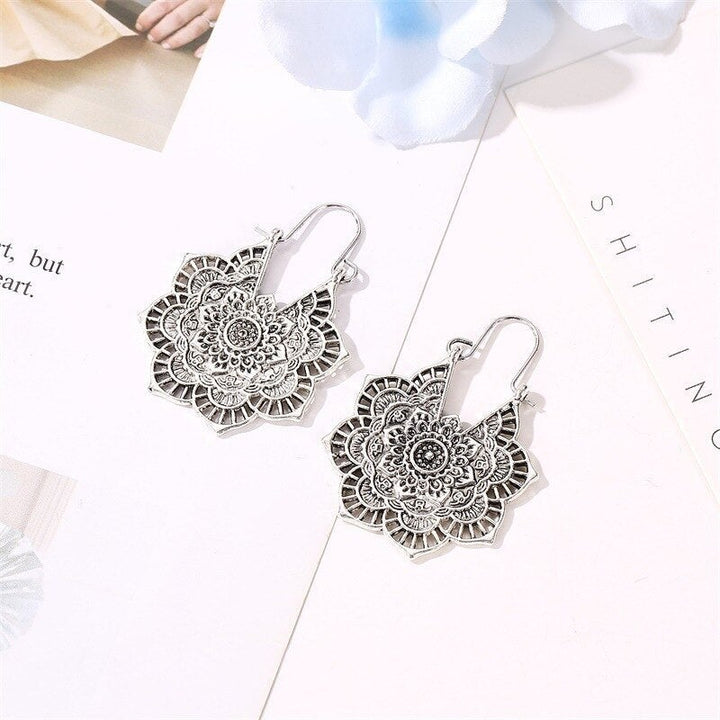 Lotus Mandala Statement Earrings