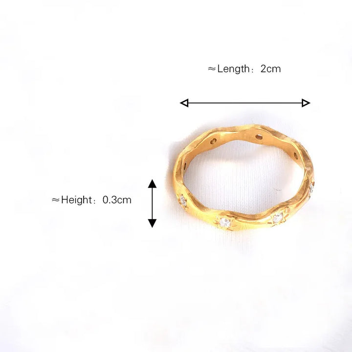 Ripple Zircon Ring