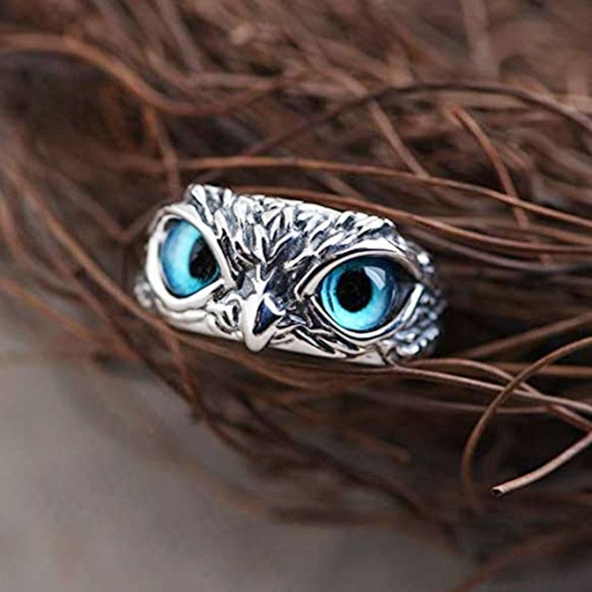 Opal & Silver Adjustable Lucky Owl Ring