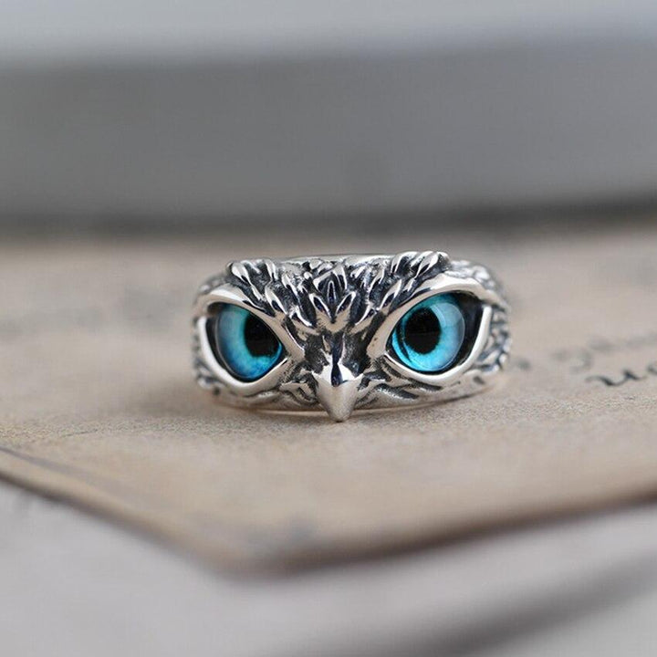 Opal & Silver Adjustable Lucky Owl Ring