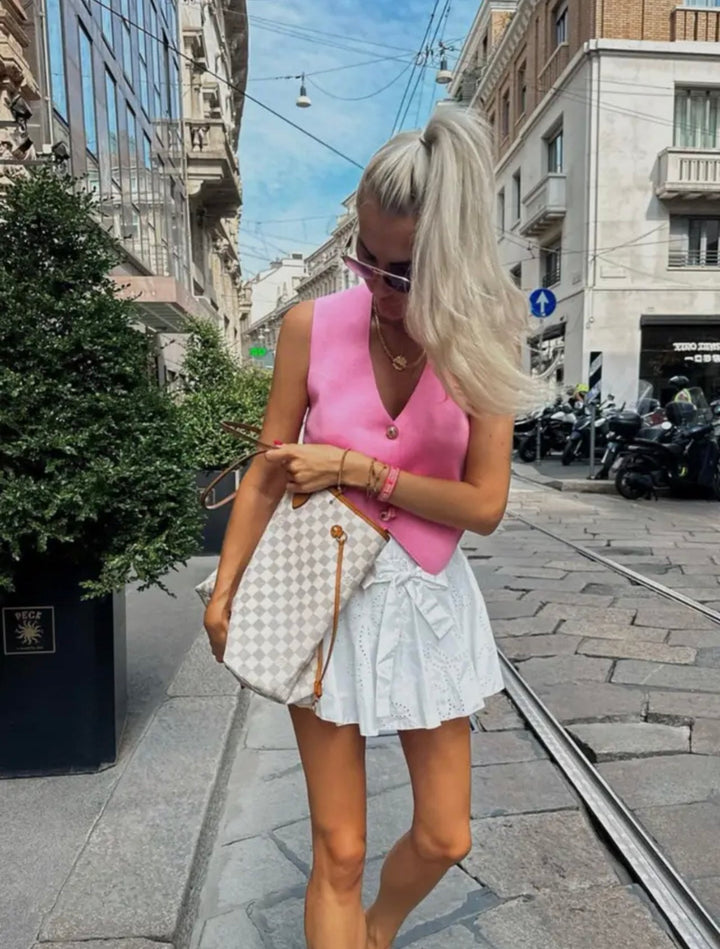 Delaney | Pink Gilet