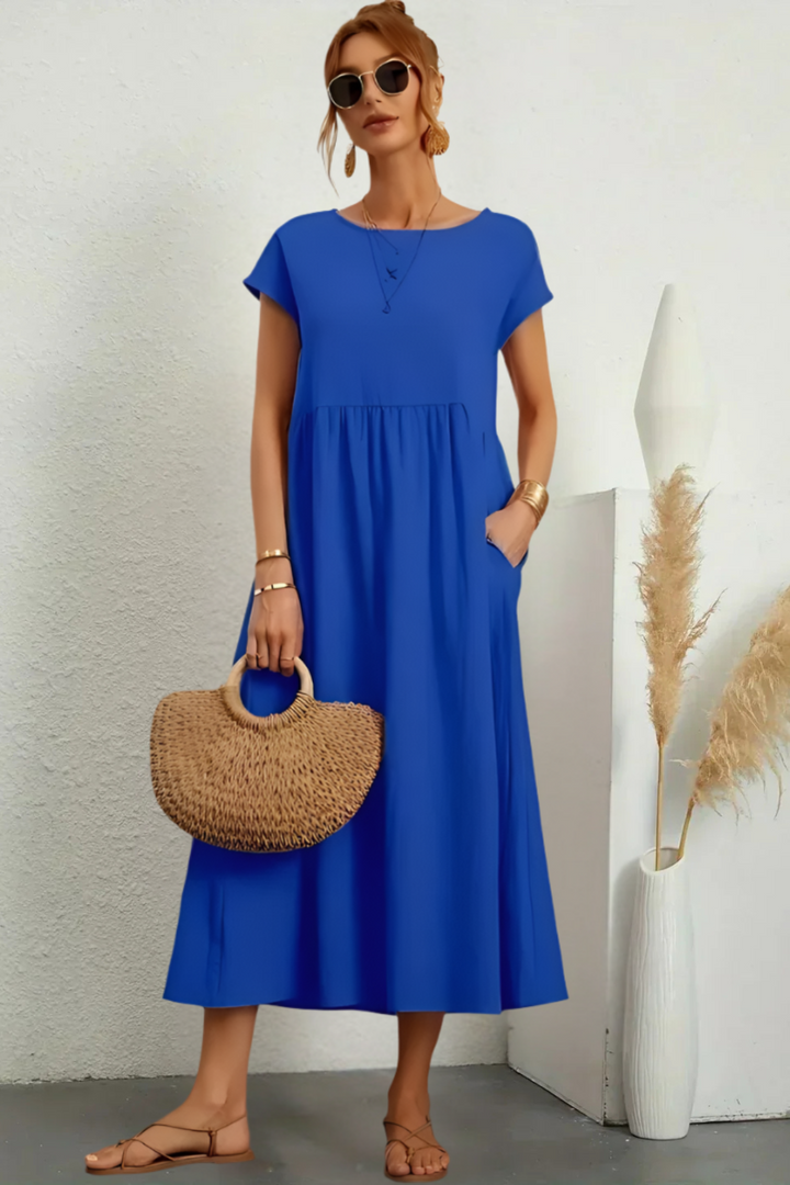 Mari™ | Elegant round neck dress