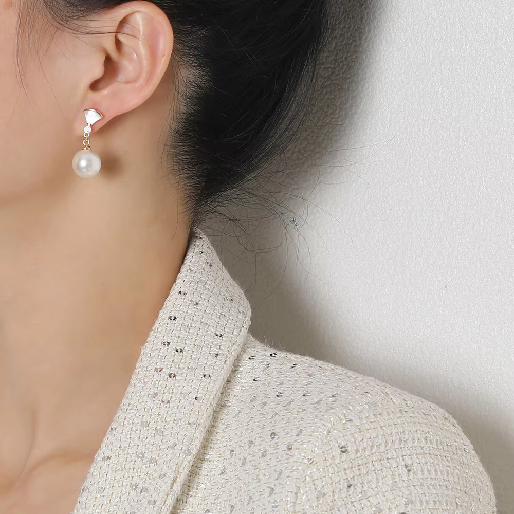 Retro Silver Ball Earrings