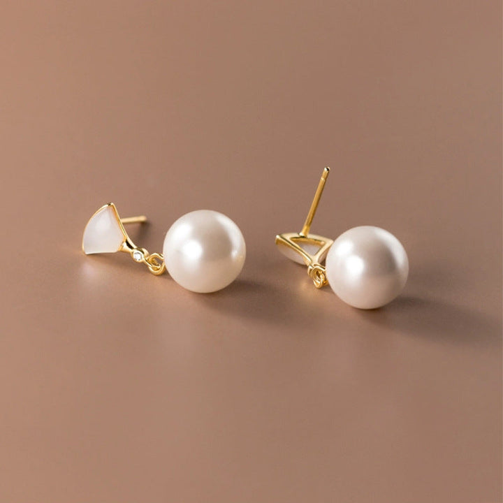Retro Silver Ball Earrings