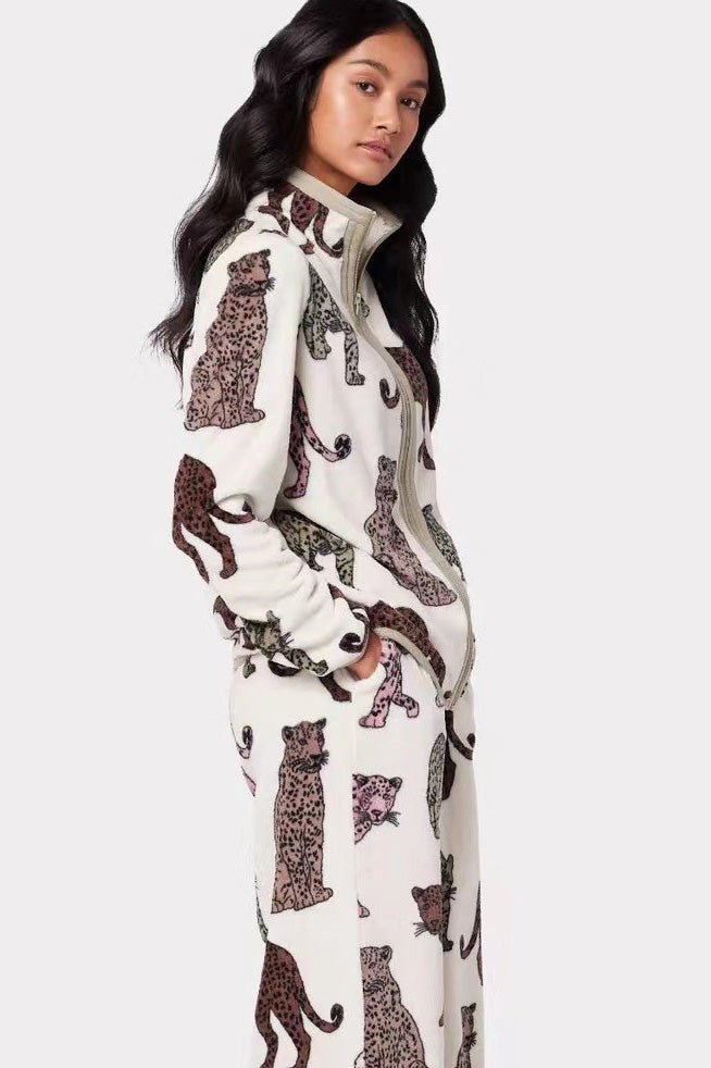 Quincy Leopard Print Pajama Set