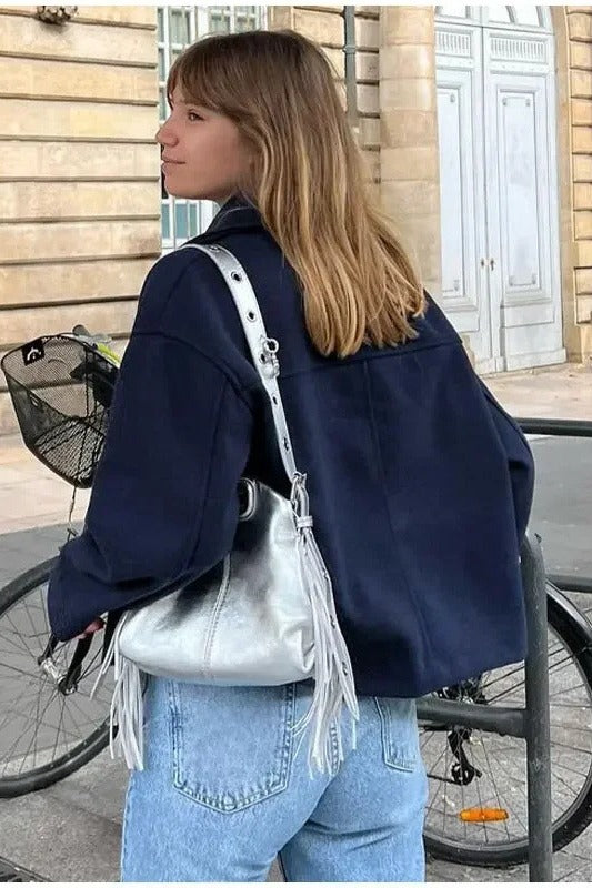 Donna Double Breasted Cropped Jacket