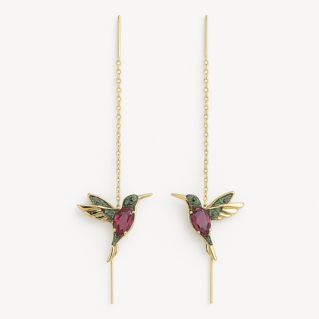 Hummingbird Zirconia Earrings