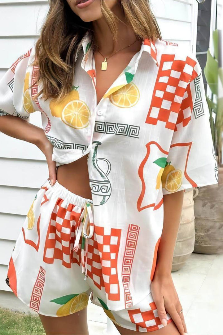 Everlee Style Loose Shirt Short Dress