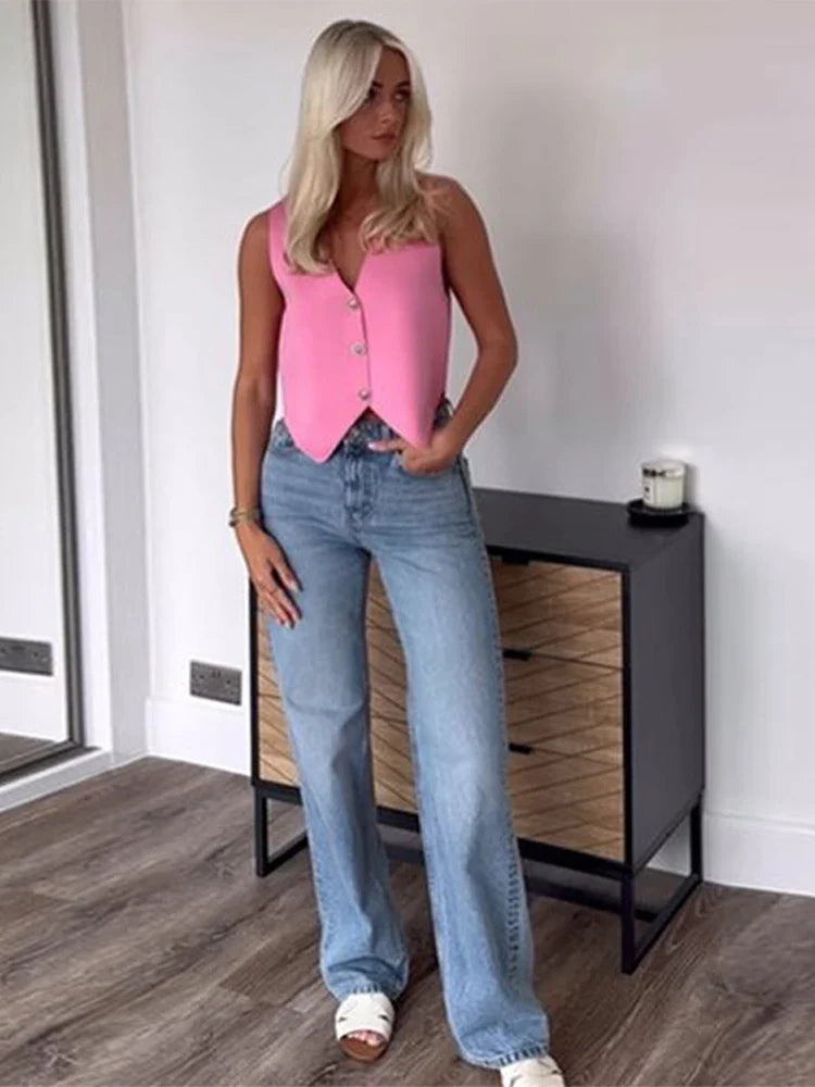 Delaney | Pink Gilet