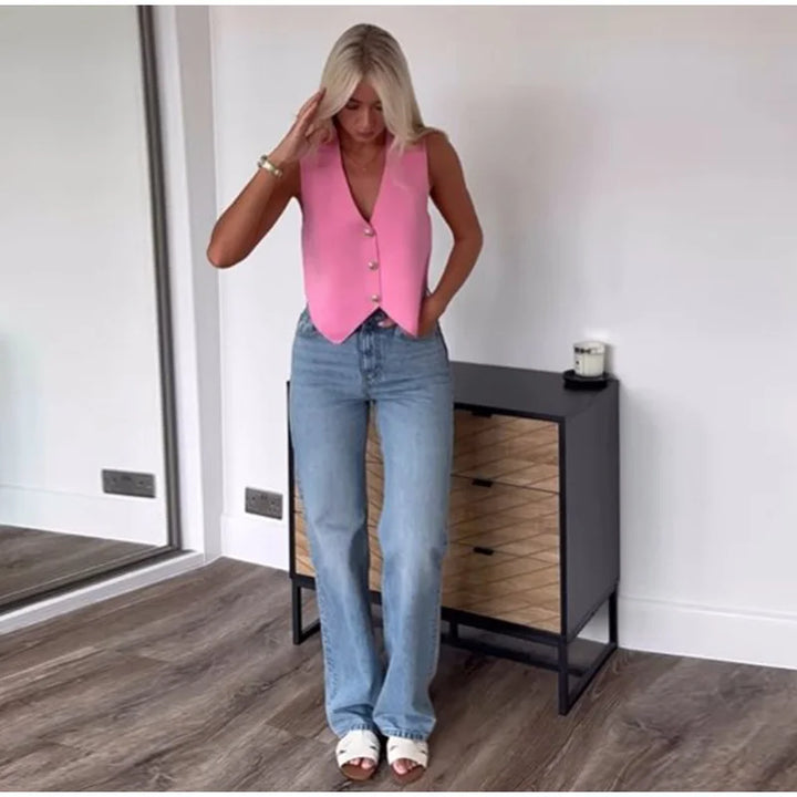 Delaney | Pink Gilet