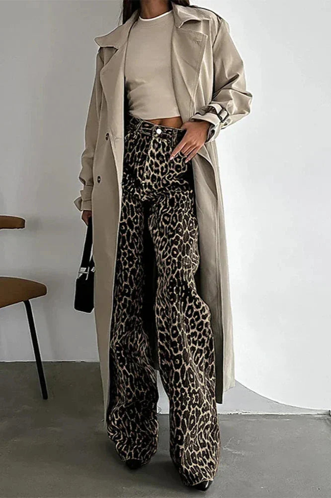 Bella Leopard Print Casual Pants