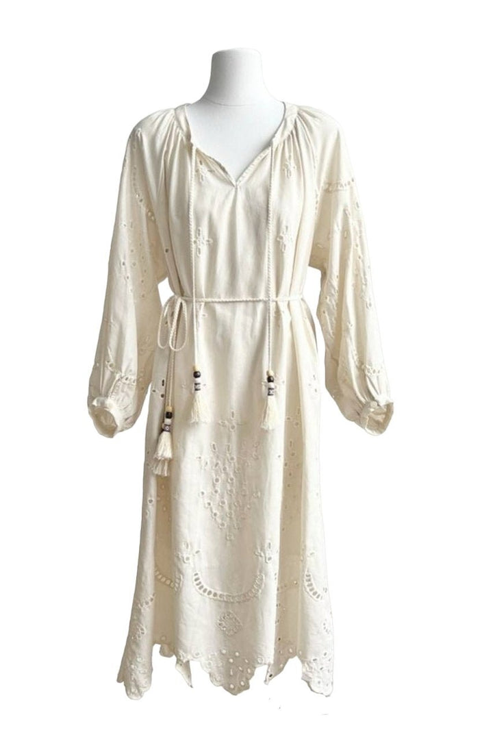 Belinda Embroidered Hollow Midi Dress
