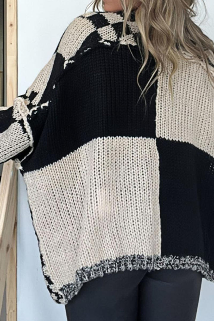 Letecia Plaid Open Front Long Sleeve Cardigan