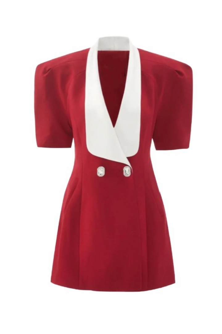 Leslie V-neck Backless Bowtie Mini Dress