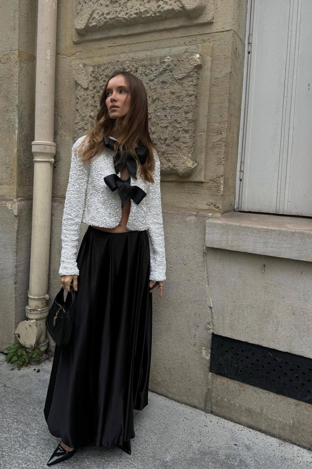 Cherry Bow-tie Sequins Coat