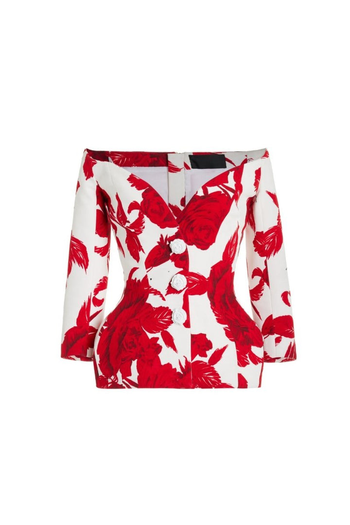 Arci Floral Printed Off-shoulder Set