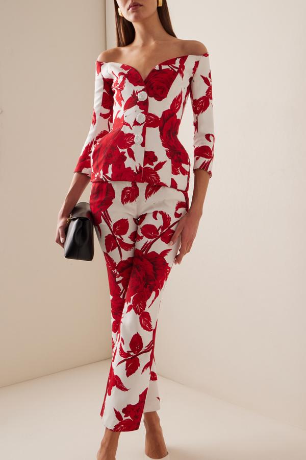 Arci Floral Printed Off-shoulder Set