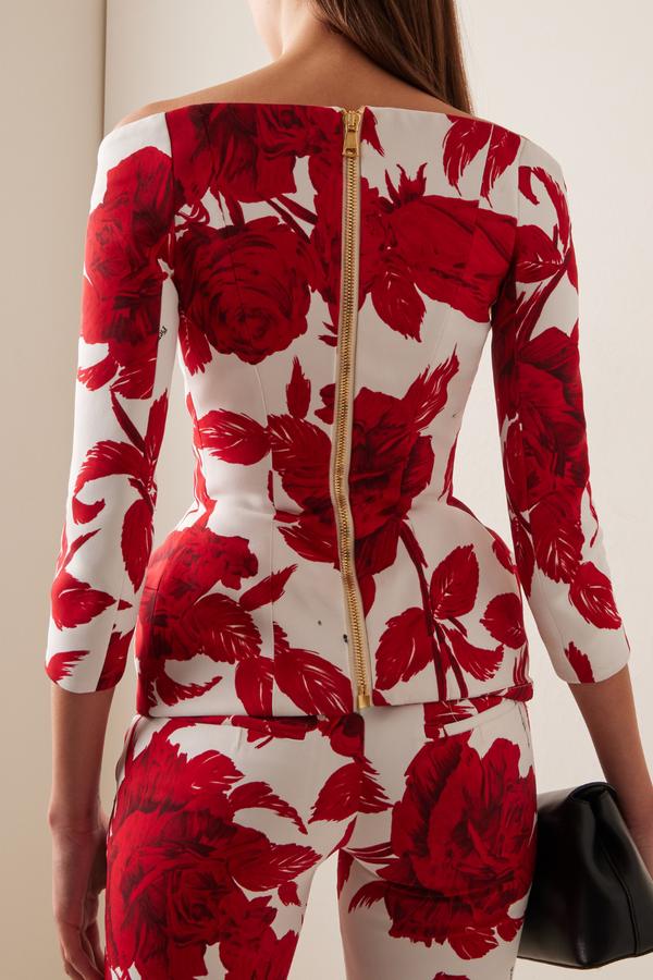Arci Floral Printed Off-shoulder Set