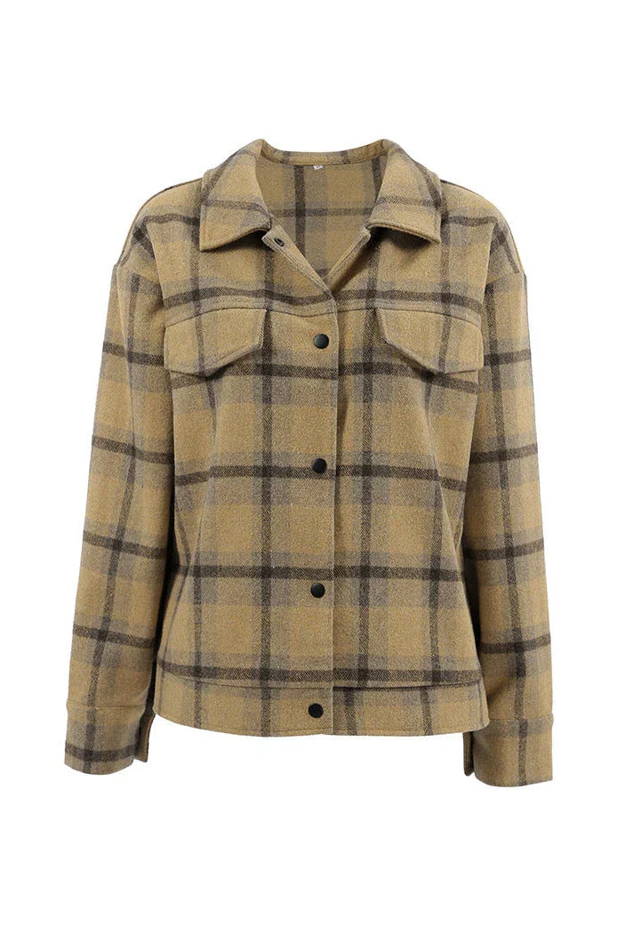 Anna - Classic Plaid Casual Lapel Jacket