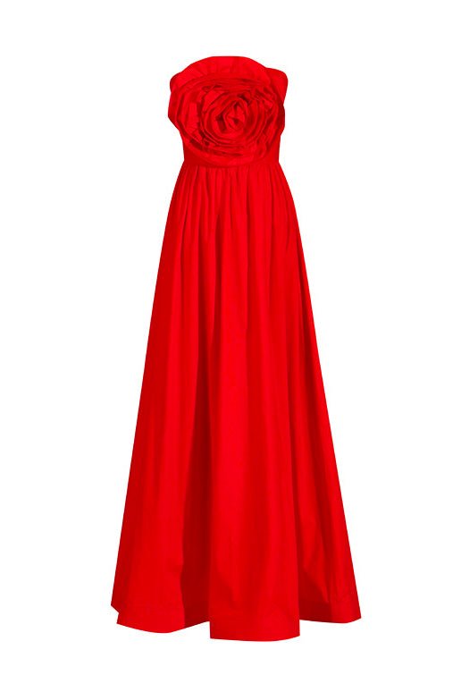Freda Flower Strapless Maxi Dress