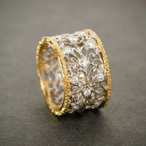 Retro Ivy Zirconia Ring