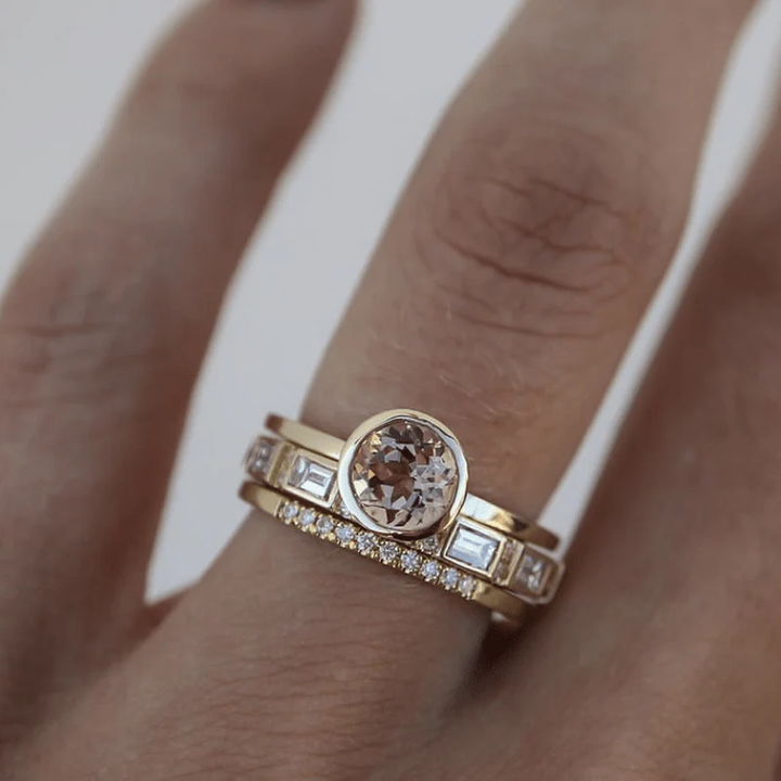 Vintage Gold Crystal Elegance Ring