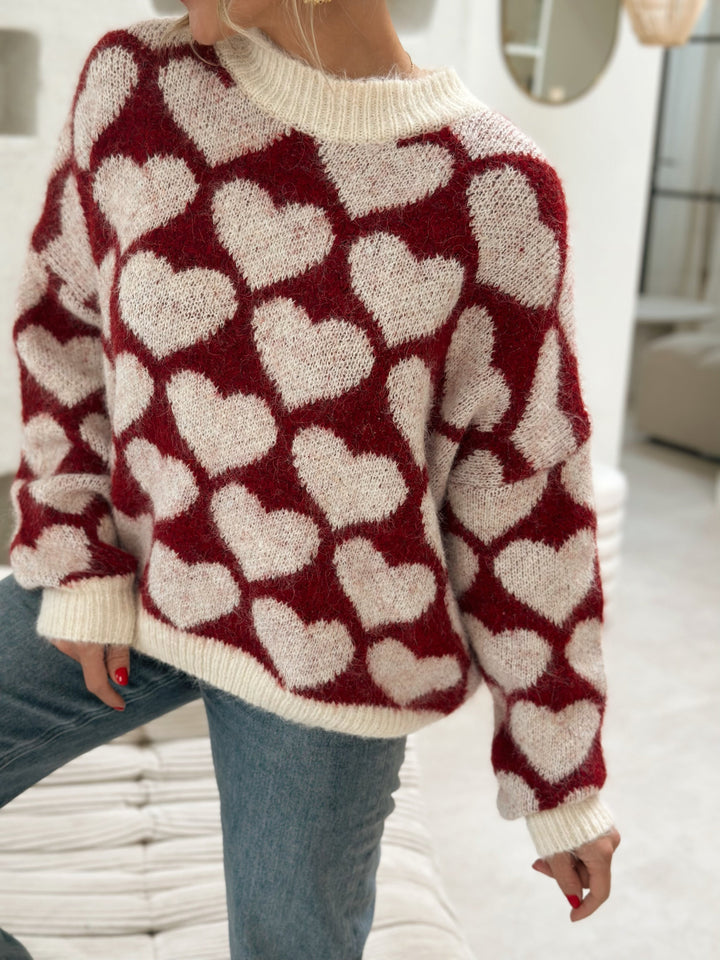 Adeola | Knit Heart Sweater