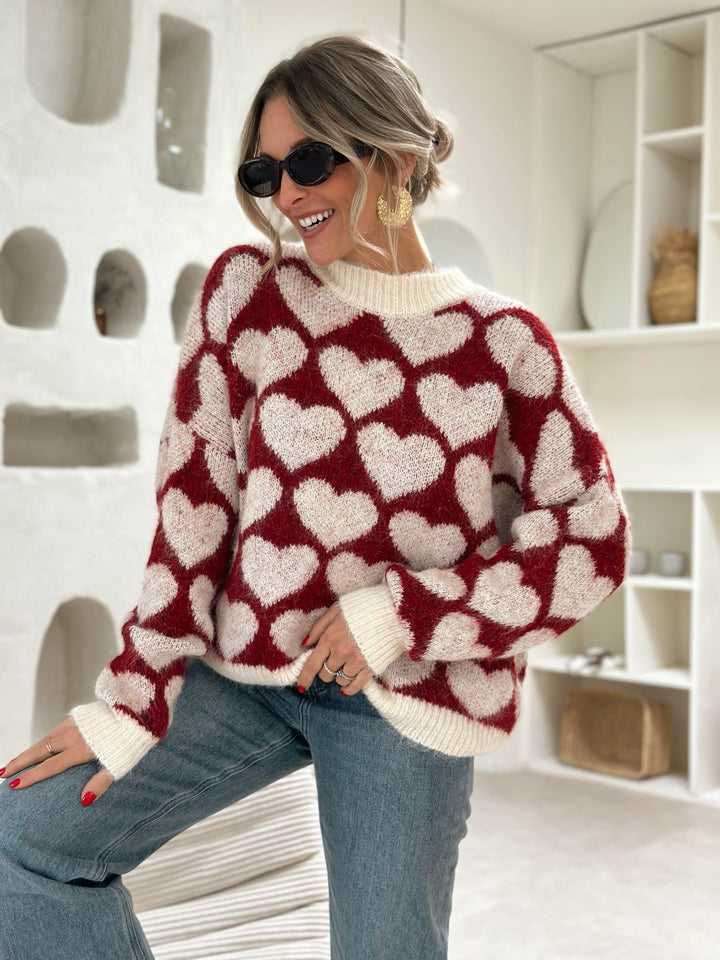 Adeola | Knit Heart Sweater