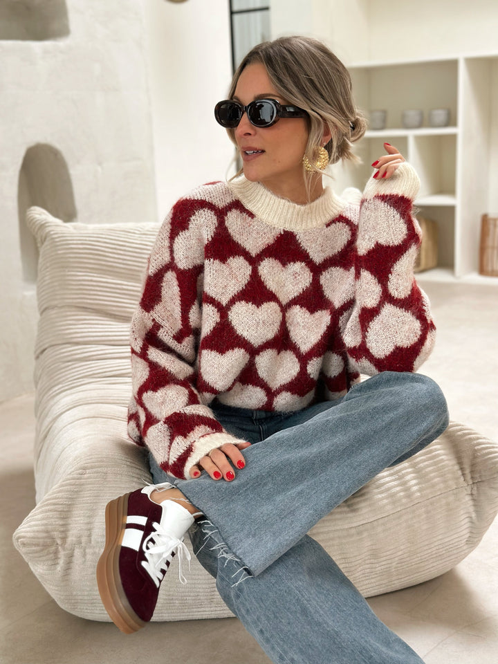 Adeola | Knit Heart Sweater