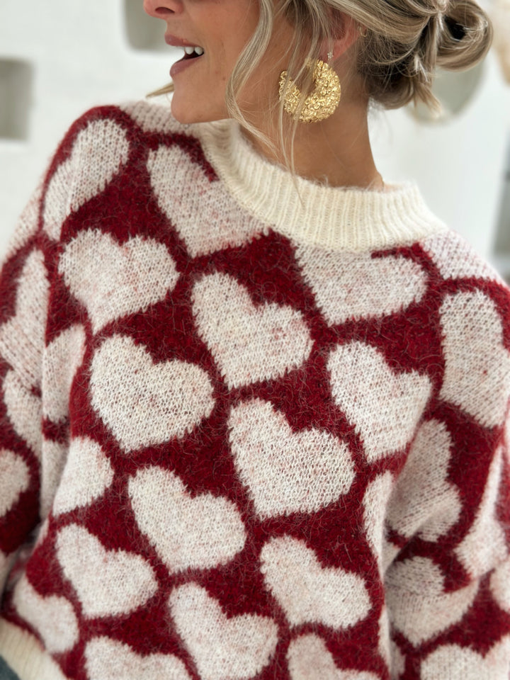 Adeola | Knit Heart Sweater