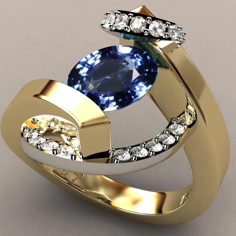 Timeless Blue Zircon Vintage Ring