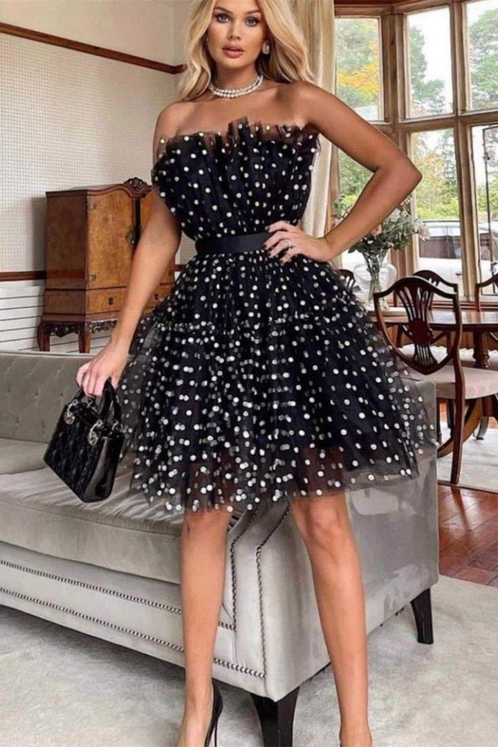 Haru Polka Dot Tulle Mini Dress
