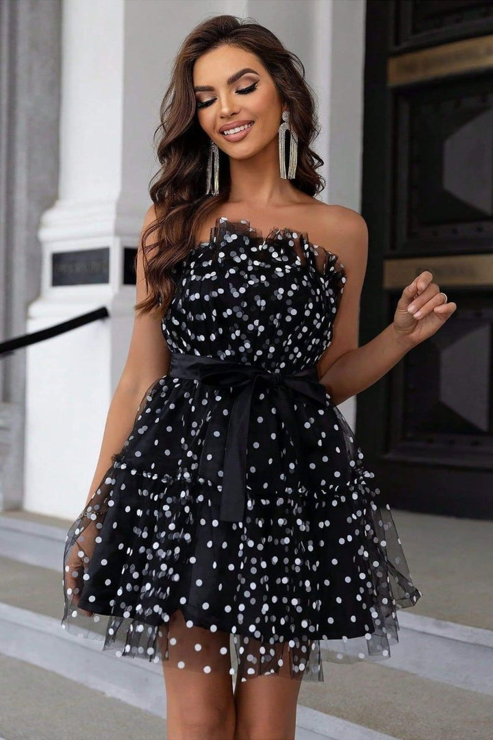 Haru Polka Dot Tulle Mini Dress
