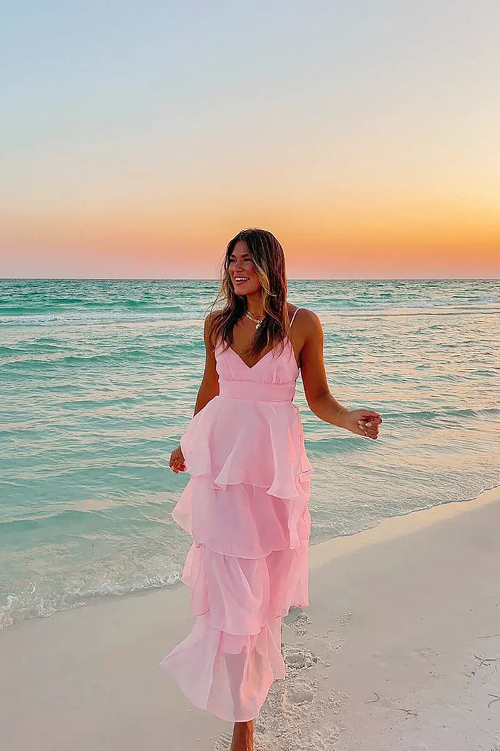 Elinda Maxi Dress - Pink