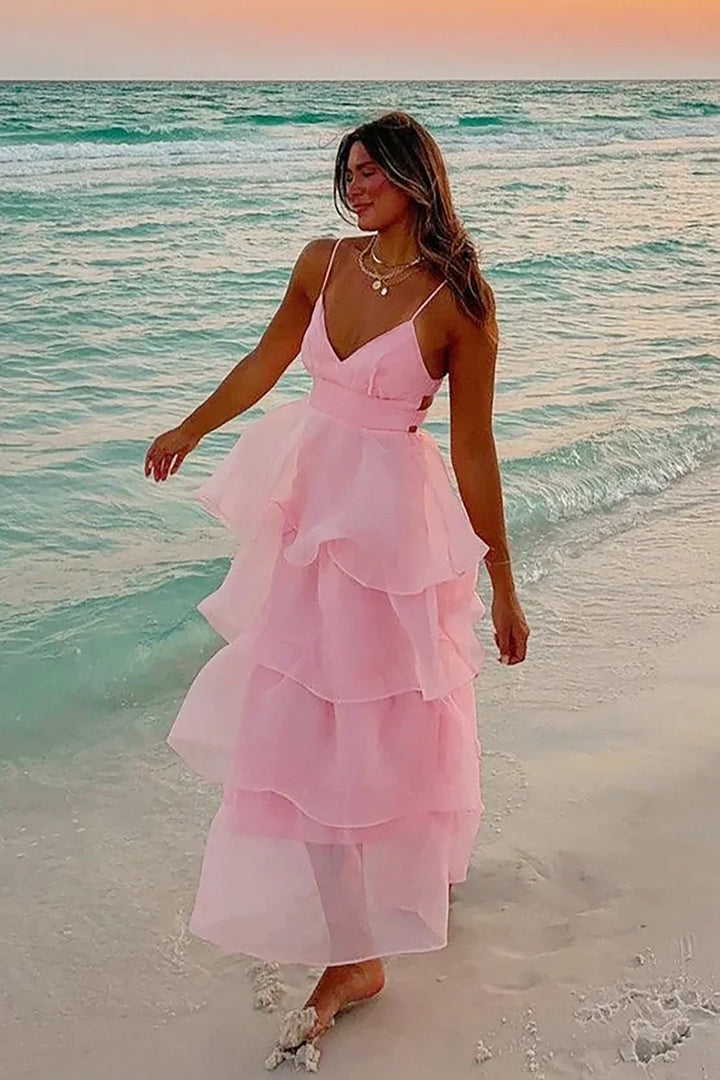 Elinda Maxi Dress - Pink
