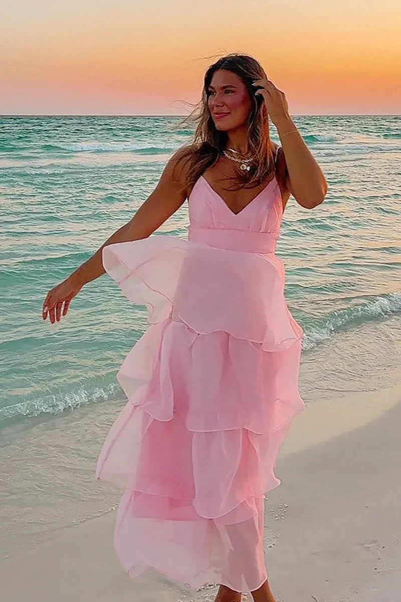Elinda Maxi Dress - Pink