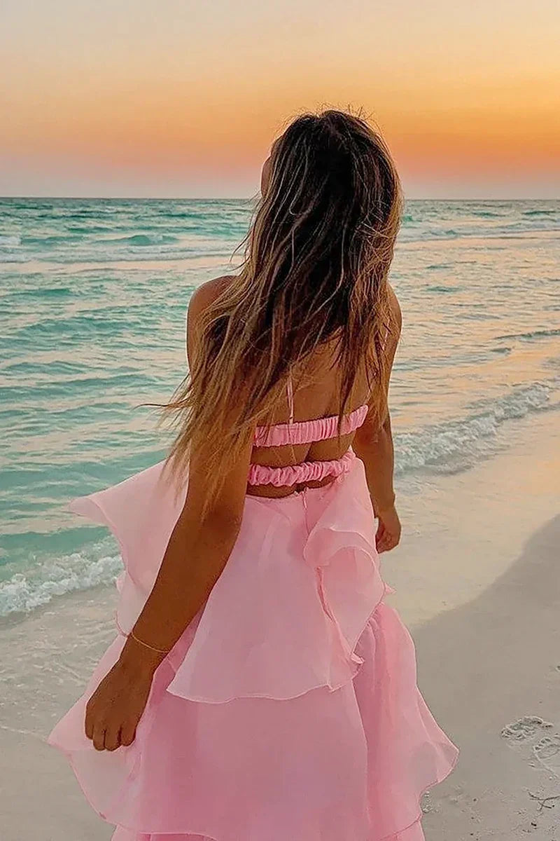 Elinda Maxi Dress - Pink