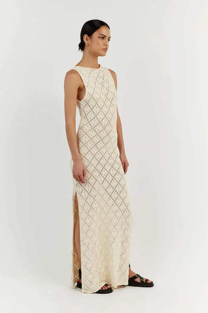 Fhei Knit Slit Maxi Dress