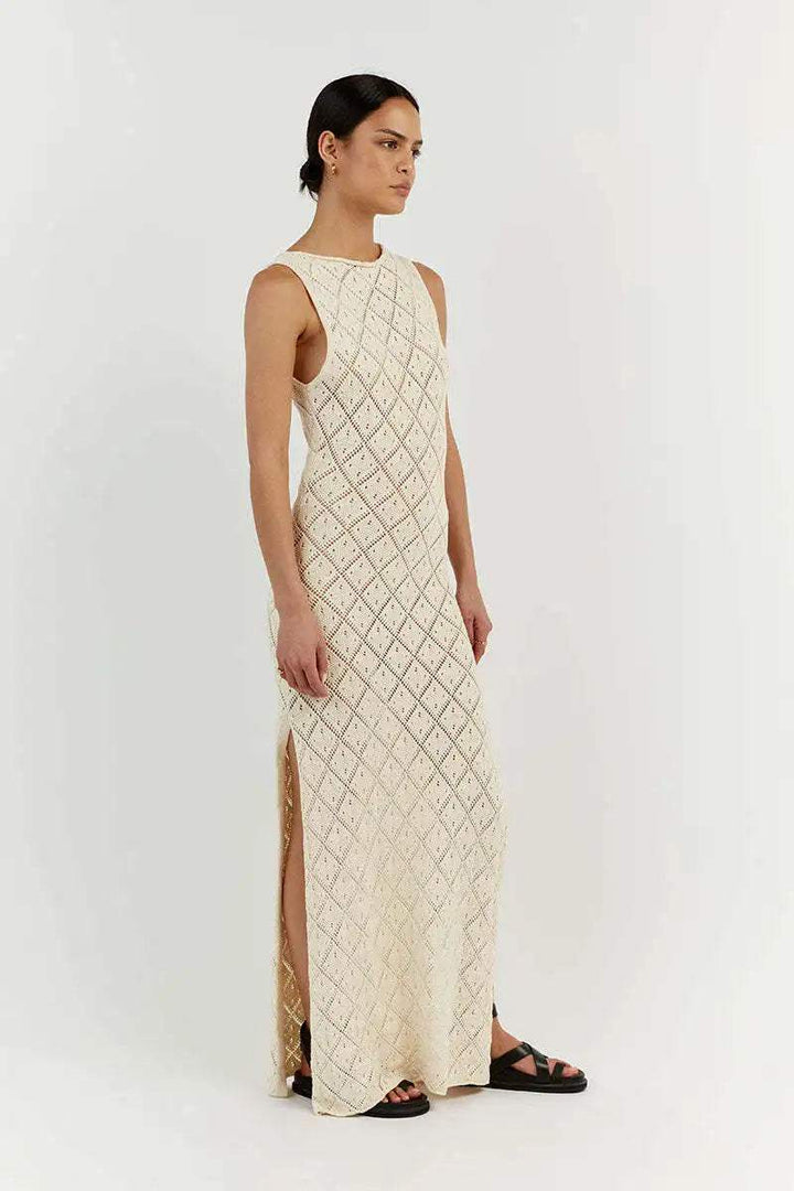 Fhei Knit Slit Maxi Dress