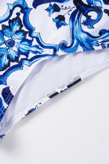 Gessa Printed Gathered Two-pieces Swim Set