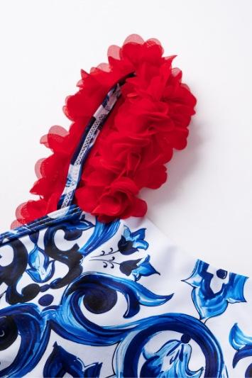 Gessa Printed Gathered Two-pieces Swim Set