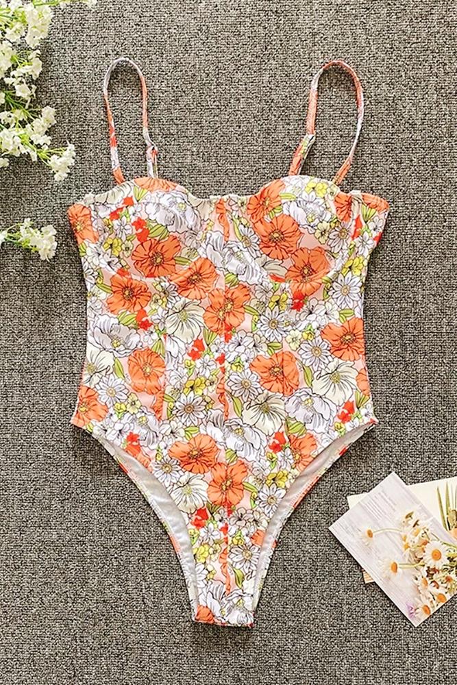 Fosca Printed Cut-out Swimsuit