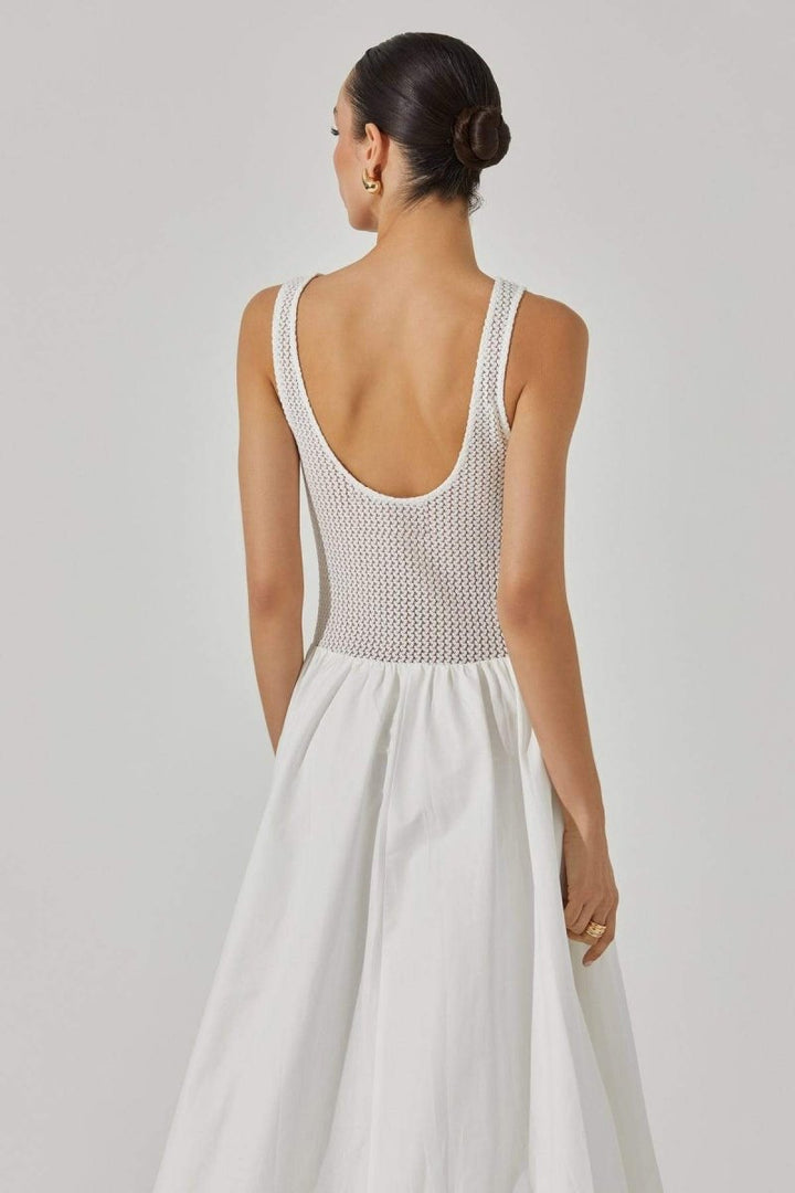 Giacinda Contrast Sleeveless Midi Dress