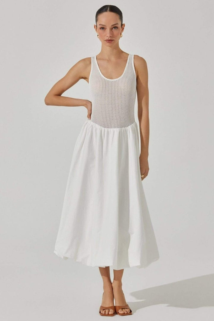 Giacinda Contrast Sleeveless Midi Dress