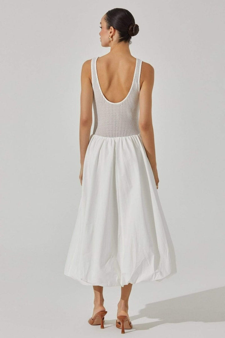 Giacinda Contrast Sleeveless Midi Dress