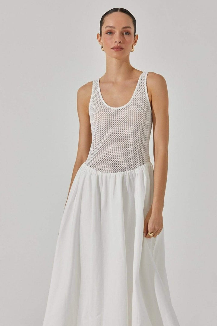Giacinda Contrast Sleeveless Midi Dress