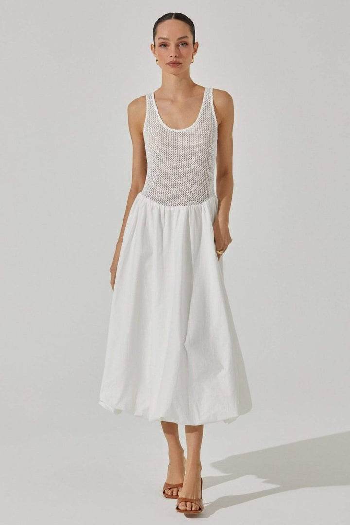 Giacinda Contrast Sleeveless Midi Dress