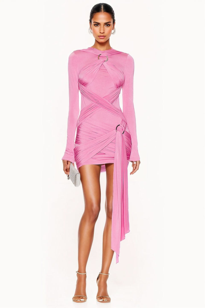 Bennis Lace-up Strap Mini Dress