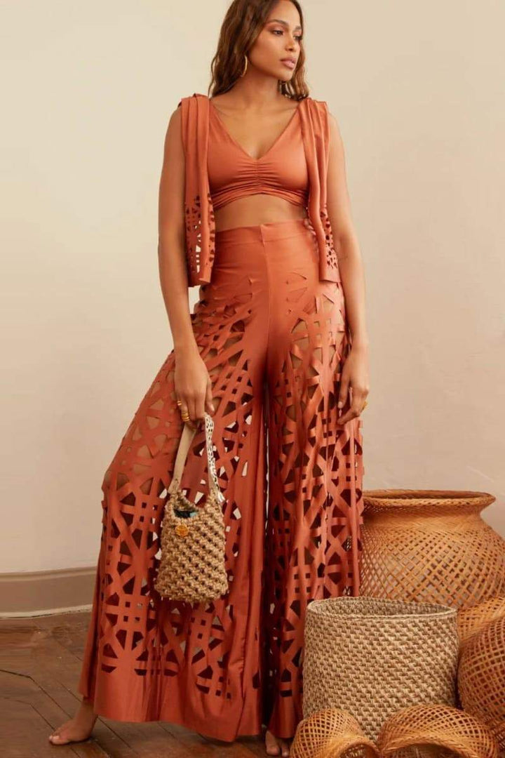 Bie Hollow Out Two-pieces Set